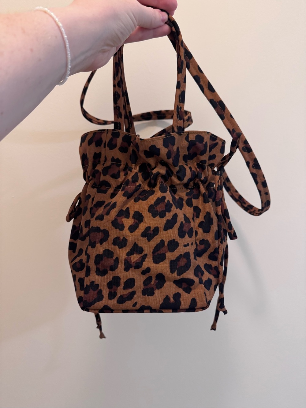 BAGGU Drawstring Bag Leopard